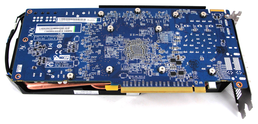 Die Sapphire Radeon HD 7870 GHz Edition OC von der Unterseite.