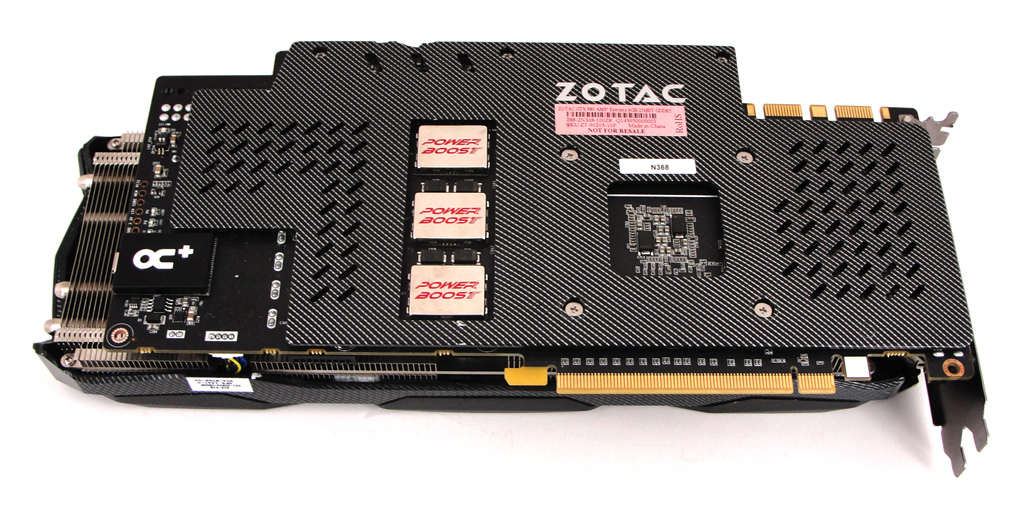 Die Rückseite der ZOTAC GeForce GTX 980 AMP! Omega Edition.