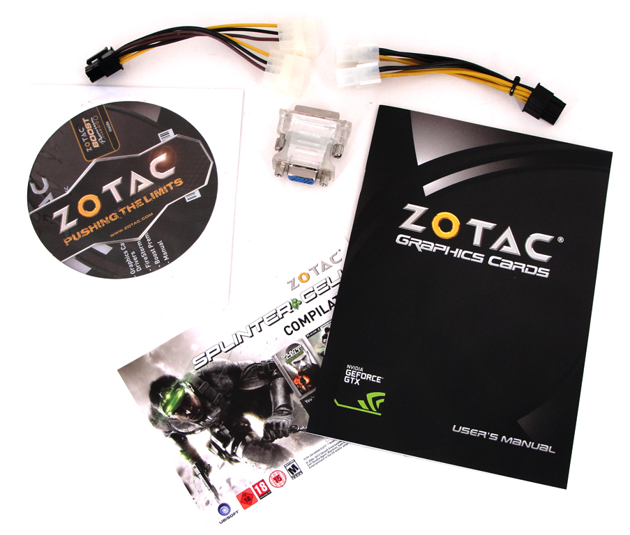 Der Lieferumfang der ZOTAC GeForce GTX 770 im Überblick.