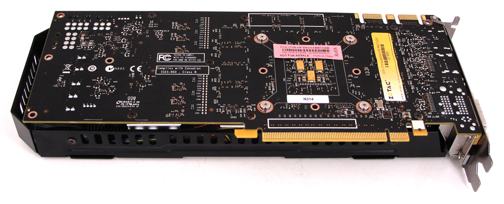 Die Rückseite der ZOTAC GeForce GTX 780 AMP! Edition.
