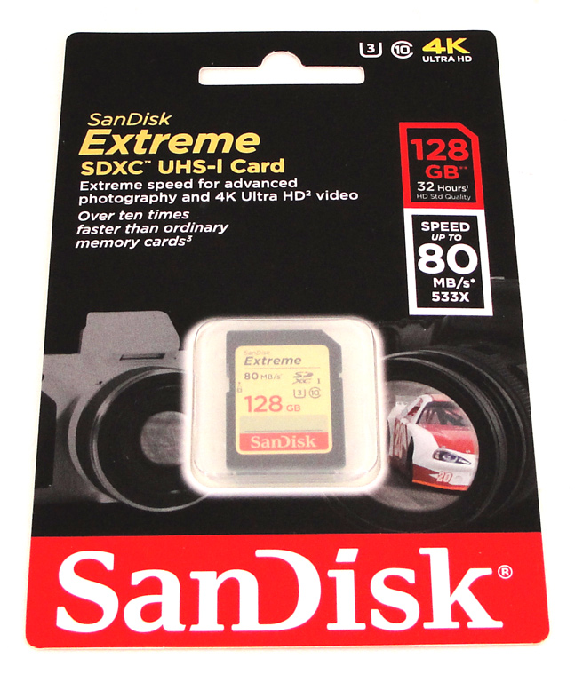 SanDisk Extreme SDXC, 128 GB