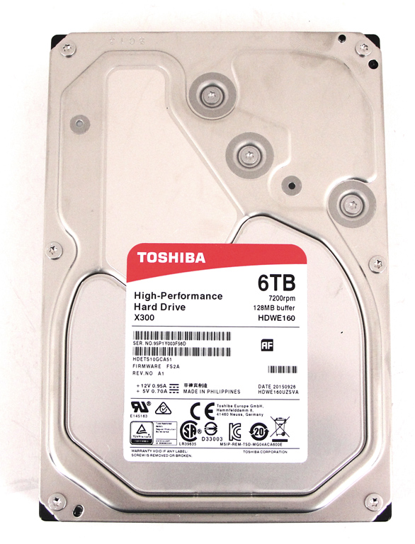 Toshiba X300 High-Performance, 6 TB.