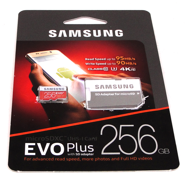 Bietet jede Menge Speicherplatz für persönliche Daten: Samsung EVO Plus microSDXC 256 GB.