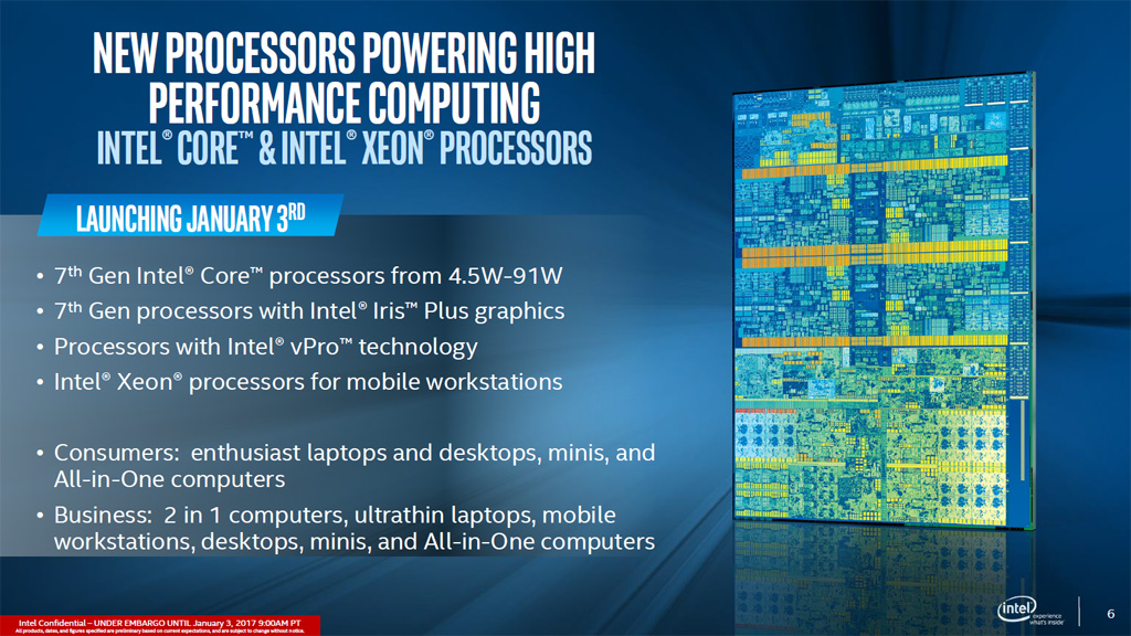 Intel stellt neue Core- und Xeon-Prozessoren auf Kaby-Lake-Basis vor.