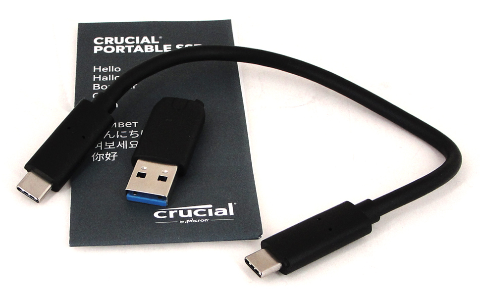 Der Lieferumfang der X8 Portable SSD im Überblick.