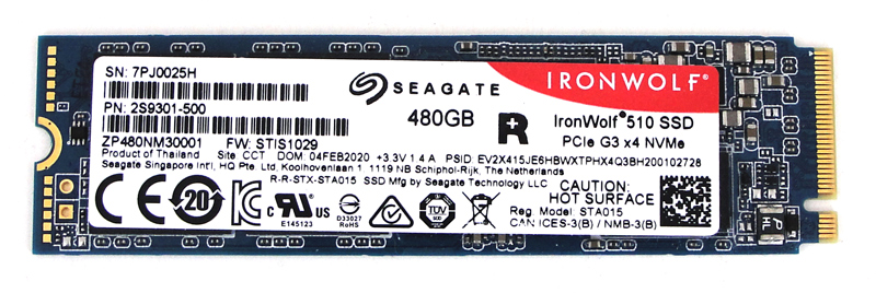 Seagate IronWolf 510 480 GB NAS-SSD Test