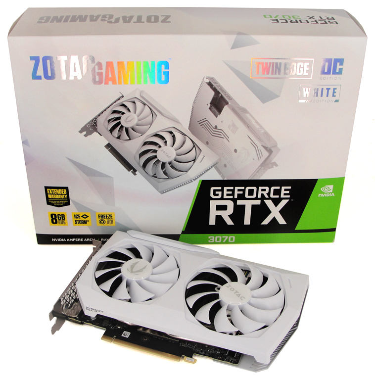 Die ZOTAC Gaming GeForce RTX 3070 Twin Edge OC White Edition wusste zu gefallen.