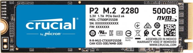 Crucial P2 mit 500 GB im M.2-2280-Format