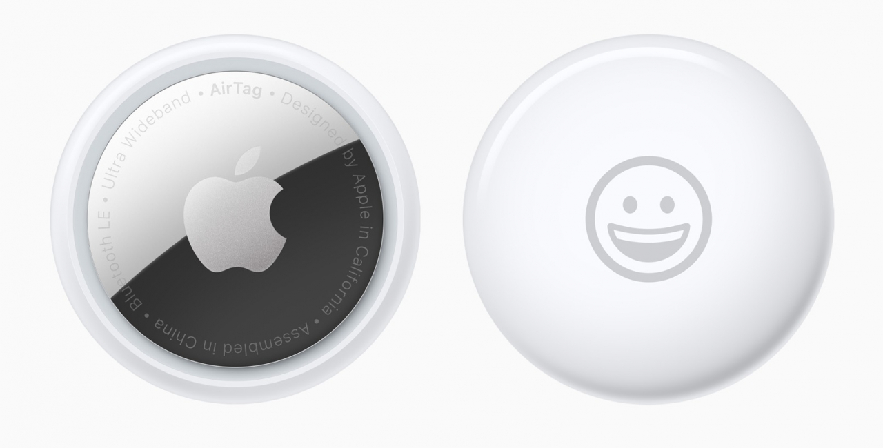 AirTag ist ein kleines und elegantes Zubehör, das auch personalisiert werden kann (Bildquelle: Apple)