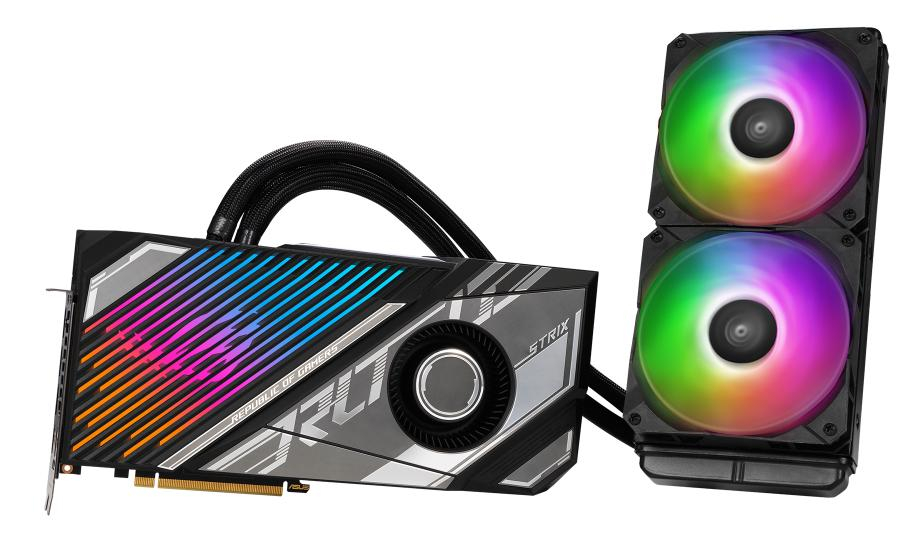 ASUS ROG Strix LC GeForce RTX 3090 Ti mit AIO-Kühlung.