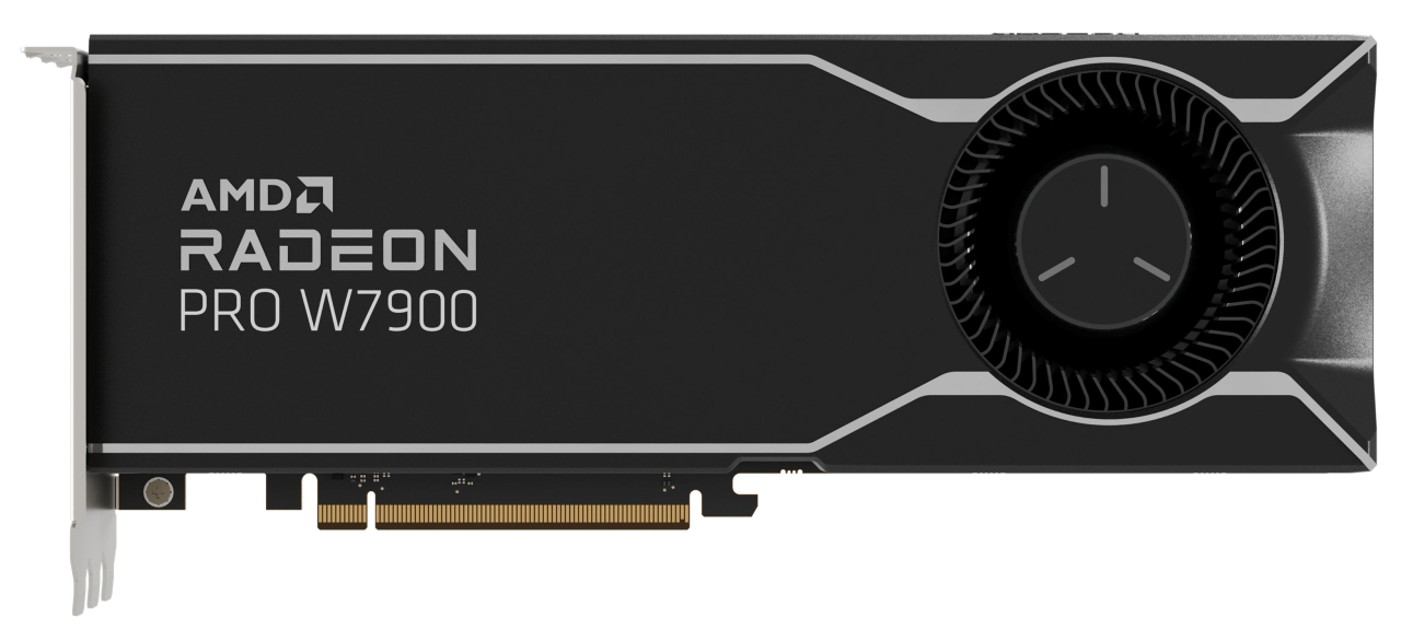 Die neue AMD Radeon PRO W7900 Workstation-Grafikkarte.